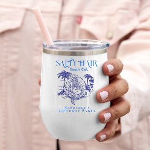 Mermaid Cowgirl Coastal Summer Blue Birthday