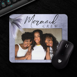 Mermaid Crew   Lavender Purple Chic Friends Photo Mouse Mat
