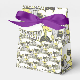 Mermaid Crew Yellow Party Favour Box