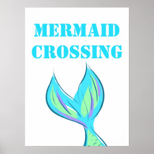 Mermaid Crossing Poster
