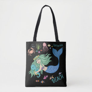 Mermaid Custom Beach  Tote Bag