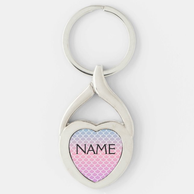 Mermaid Custom Name keychain - Add your name (Front)