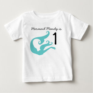 Mermaid Customisable 1st Birthday Tshirt
