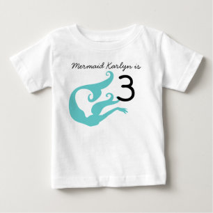 Mermaid Customisable 3rd Birthday Tshirt