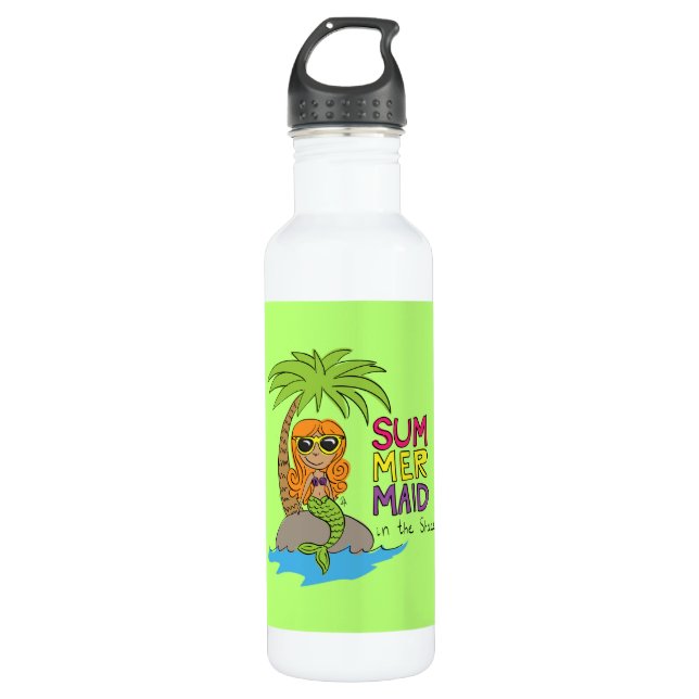 Mermaid Cute Kids 710 Ml Water Bottle (Front)