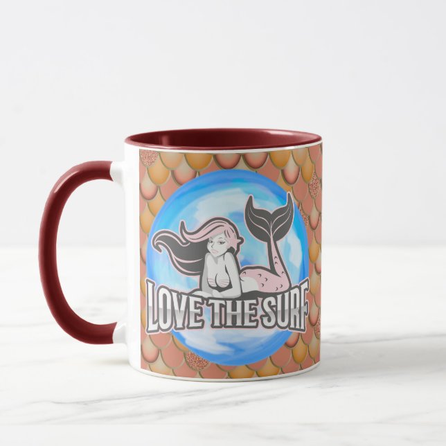 Mermaid Cute PINK Mug (Left)