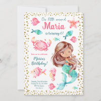 Mermaid Dark skin girl Kids Birthday Party