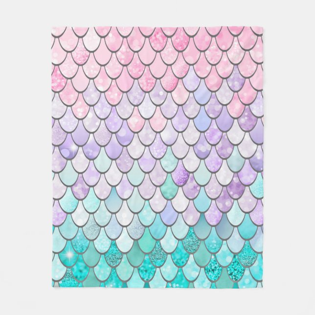 Mermaid Decor Fleece Blanket (Front)