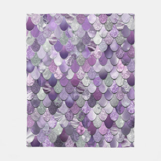 Mermaid Decor Fleece Blanket - Purple Mermaid