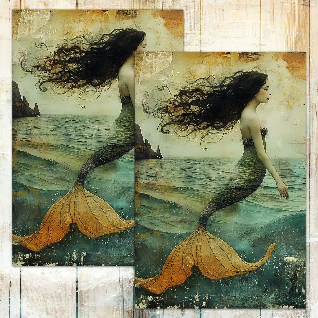 MERMAID DECOUPAGE TISSUE PAPER (MERMAID DECOUPAGE TISSUE PAPER)