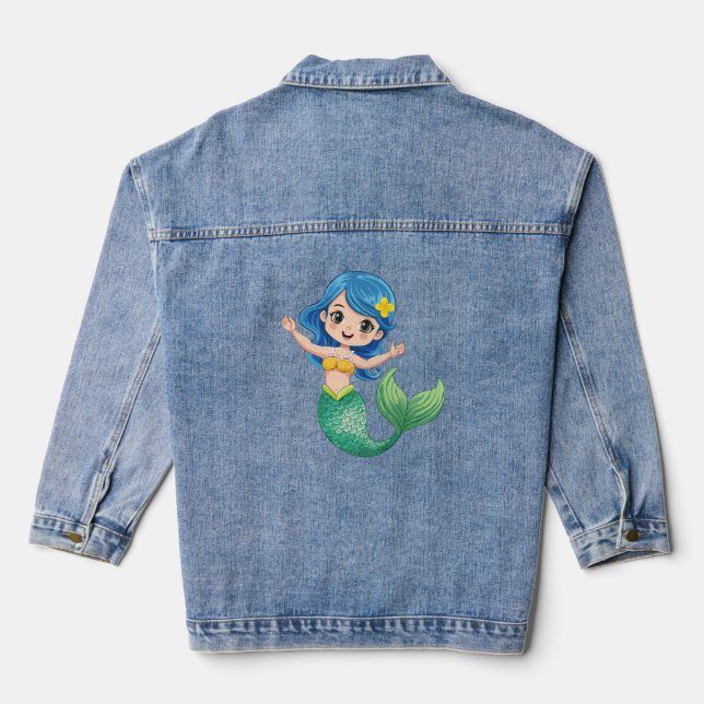 Mermaid Denim Jacket (Back)