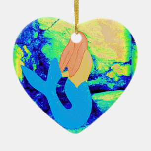 mermaid design ceramic tree decoration