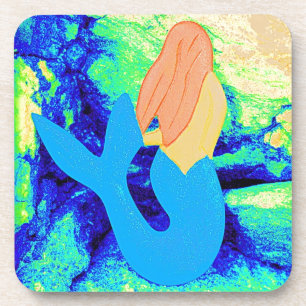mermaid design coaster
