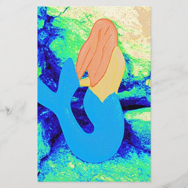 mermaid design stationery (Front)