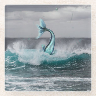 Mermaid Diving into Waves Coaster