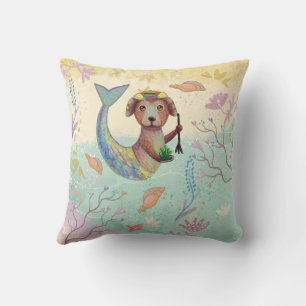 mermaid dog pattern  cushion