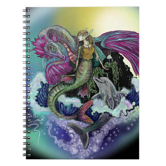 Mermaid & Dolphin~ notebook (Front)