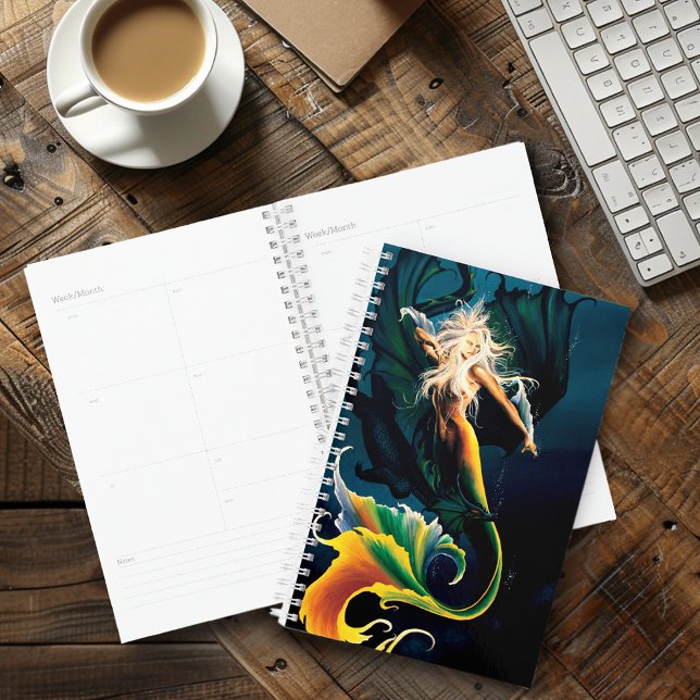 Mermaid Dragon Fantasy Blue Planner (Creator Uploaded)