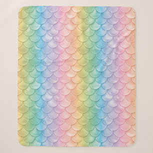 Mermaid Dragon Scales  Sherpa Blanket