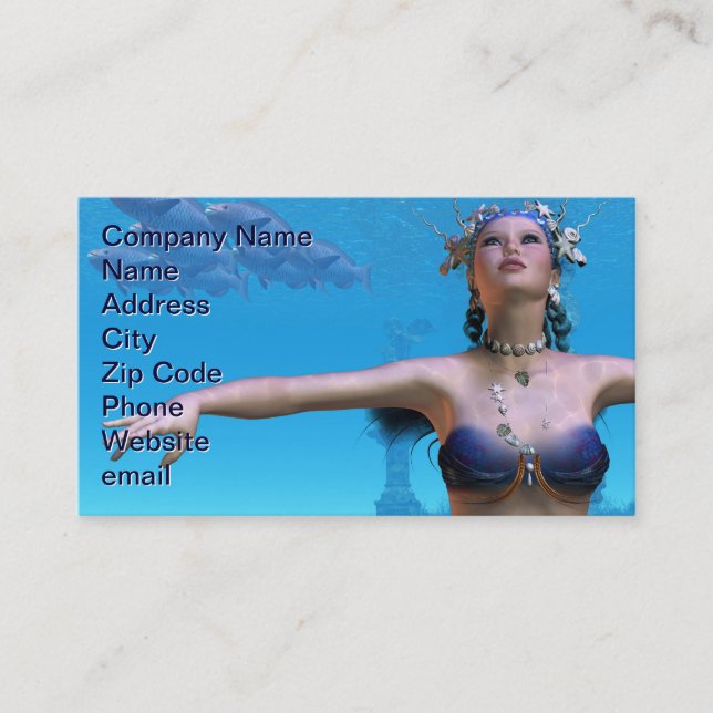 Mermaid Dreams Business Card (Front)