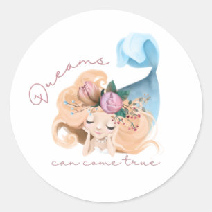 Mermaid Dreams Can Come True Stickers