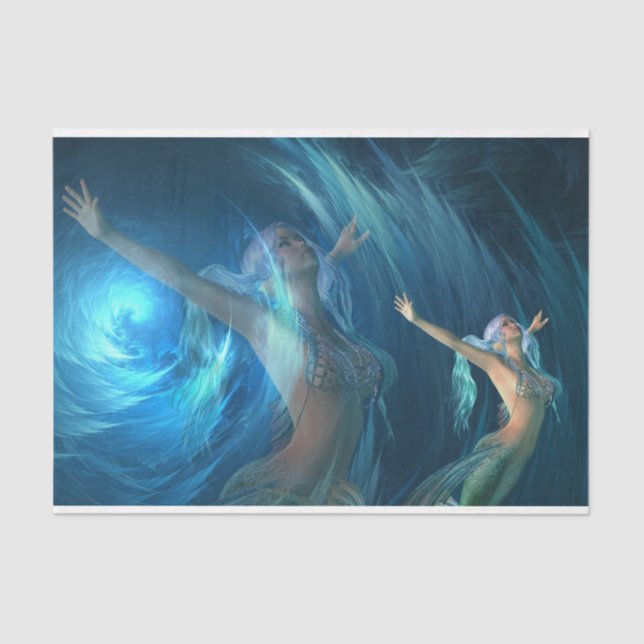 Mermaid Dreams Decoupage Tissue Paper (Front)