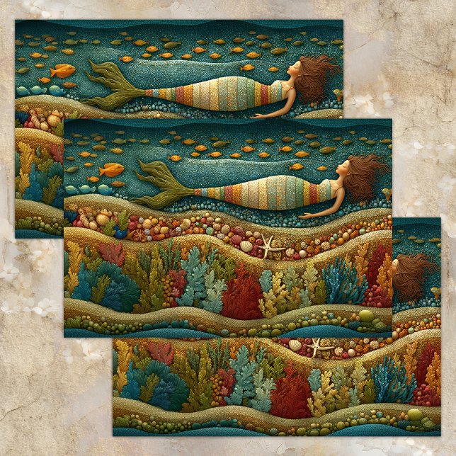MERMAID DREAMS DECOUPAGE TISSUE PAPER (MERMAID DREAMS DECOUPAGE TISSUE PAPER)