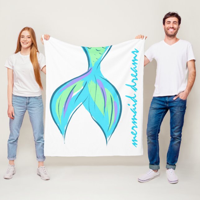 Mermaid Dreams Fleece Blanket (In Situ)