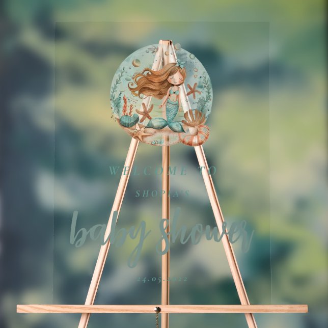 Mermaid Dreams Kids Acrylic Sign (Neutral)