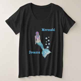 Mermaid Dreamz (dark shirt) Plus Size T-Shirt