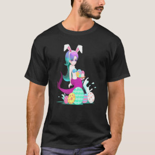 Mermaid Easter Holiday Bunny Ears Colour Egg Hunt T-Shirt