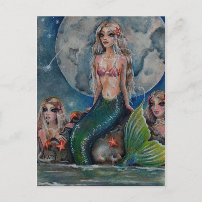 Mermaid Evening Postcard (Front)
