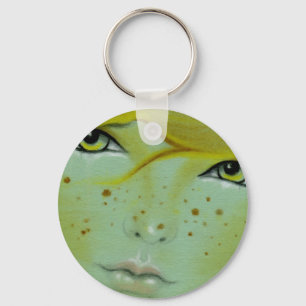 Mermaid face freckles Keychain