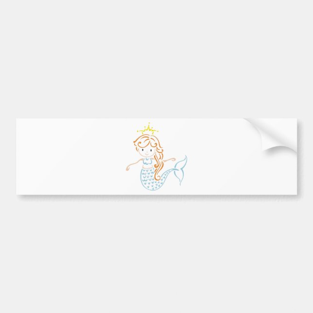 Mermaid Fairy Bumper Sticker (Front)
