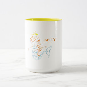 Mermaid Fairy Two-Tone Coffee Mug