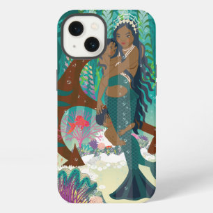 Mermaid Family (brown skin and eyes) iPhone 13 Case