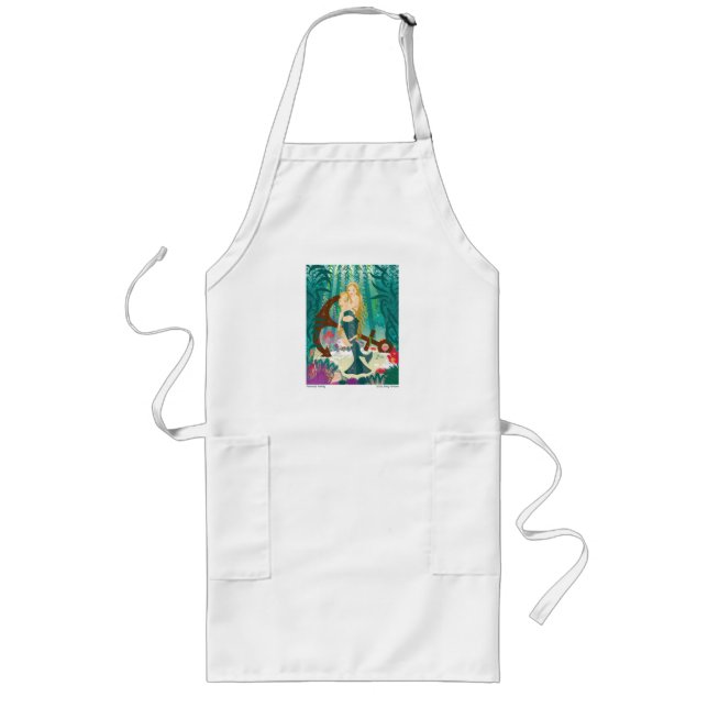 Mermaid Family (dark blondes) Long Apron (Front)