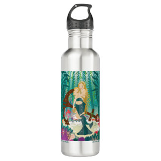 Mermaid Family (dark blondes) Water Bottle