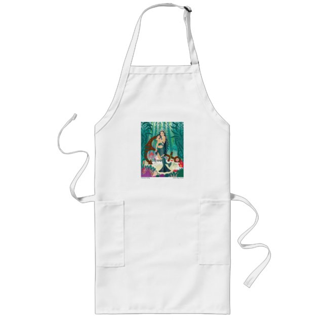 Mermaid Family Long Apron (Front)
