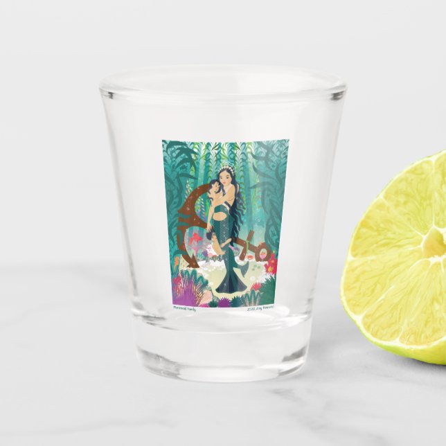 Mermaid Family Shot Glass (Front)