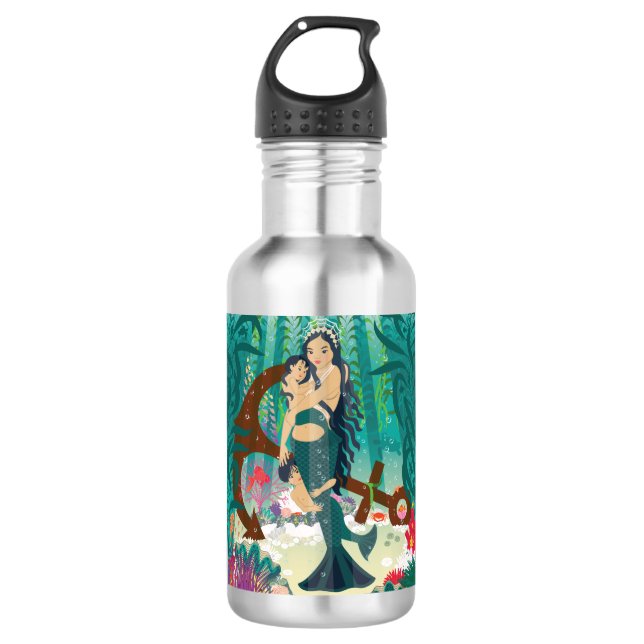Mermaid Family Water Bottle (Front)