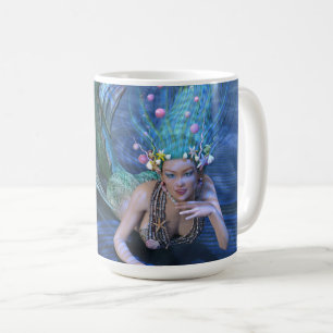 Mermaid Fantasy Art Enchanted Underwater Scene Coffee Mug