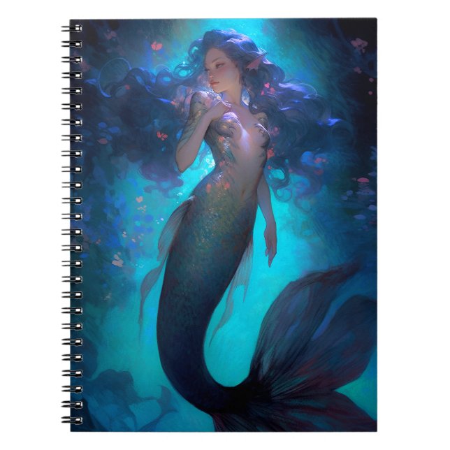Mermaid Fantasy Art Notebook (Front)