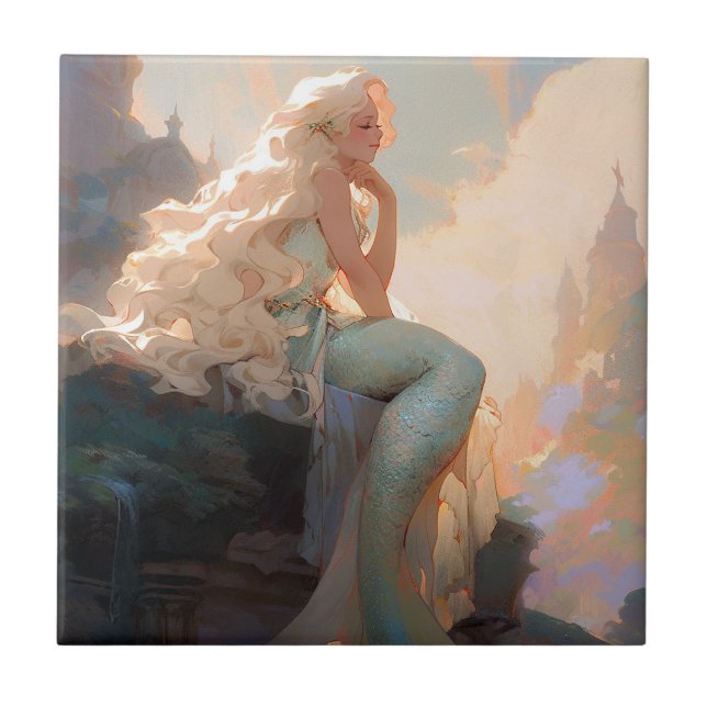 Mermaid Fantasy Art Tile (Front)