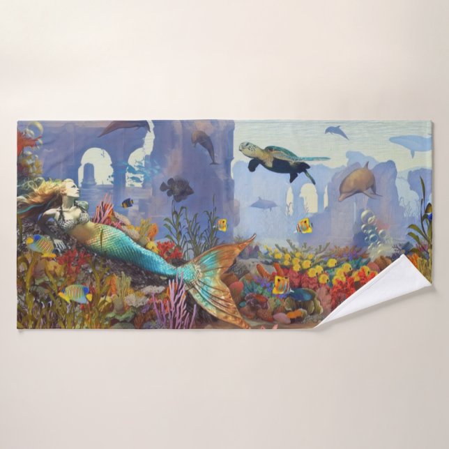Mermaid Fantasy Bath Towel (Bath Towel)