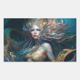 Mermaid Fantasy Dreams Rectangular Sticker