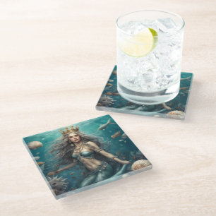 Mermaid Fantasy Glass Coaster