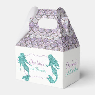 Mermaid favour boxes, Birthday party decorations Box