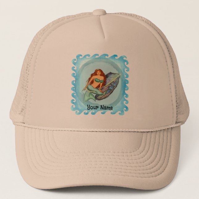 Mermaid Fish Lure Trucker Hat (Front)
