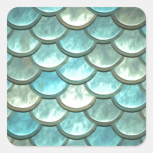Mermaid Fish Scale Dragon Scale Square Sticker